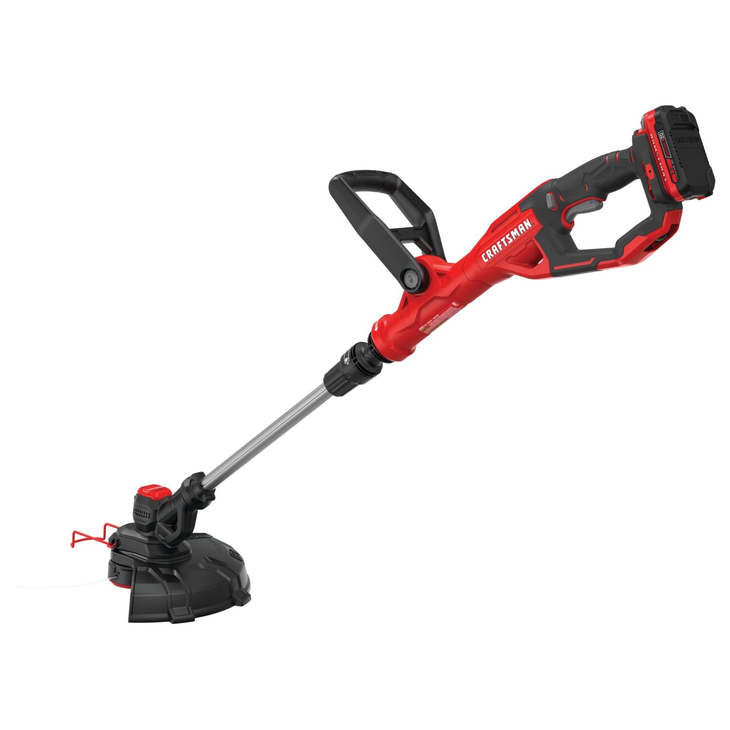 Right profile of 20 volt weedwacker 13 inch cordless string trimmer and edger with automatic feed kit.